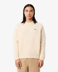 Pull en laine cardée épaisse col rond