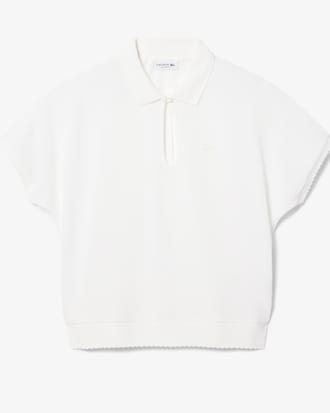 Polo Piqu&eacute; fluide festonn&eacute; relaxed fit
