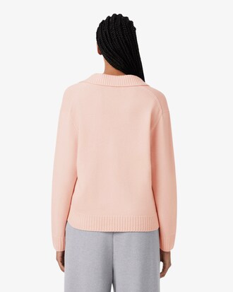 Pull col polo cachemire maille 3D