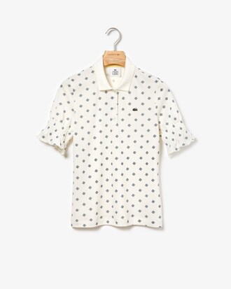 Polo slim fit Lacoste LIVE imprim&eacute; mini cachemire