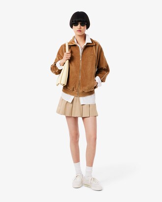 Sweatshirt oversize zippé velours