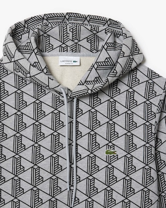 Sweatshirt à capuche molleton monogramme