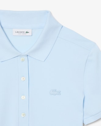 Robe polo slim fit en mini Piqu&eacute; stretch