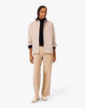 Pantalon wide fit velours c&ocirc;tel&eacute;