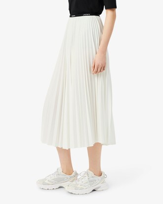 Jupe longue plissée taille élastiquée