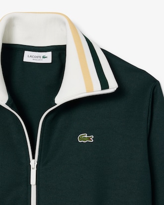 Sweatshirt zipp&eacute; &agrave; d&eacute;tails ray&eacute;s