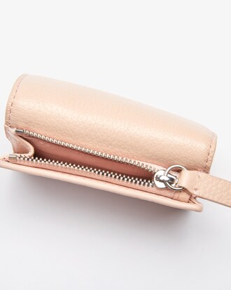 Porte-monnaie zippé Croco Crew en cuir grainé