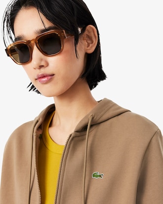 Sweatshirt zipp&eacute; &agrave; capuche molleton