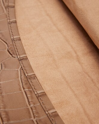 Sac raquette D&eacute;fil&eacute; en cuir effet crocodile