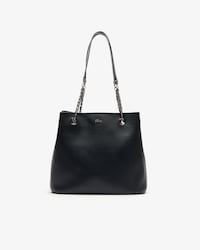 Sac seau Chantaco en cuir piqu&eacute; uni