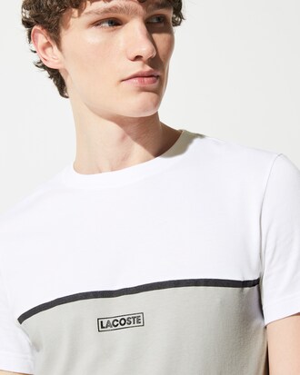 T-shirt col rond Lacoste SPORT color-block avec marquage en relief