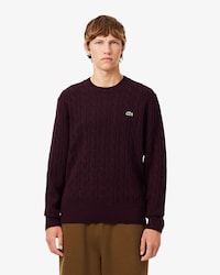 Pull torsad&eacute; en laine col rond
