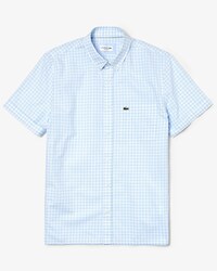 Chemise manches courtes regular fit en coton &agrave; carreaux