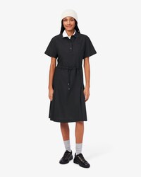 Robe polo pliss&eacute;e laine m&eacute;lang&eacute;e