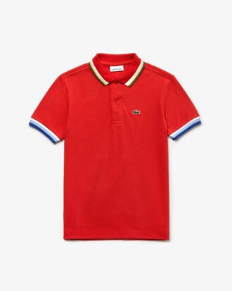 Polo Enfant Lacoste classic fit en petit piqu&eacute; 2 fils