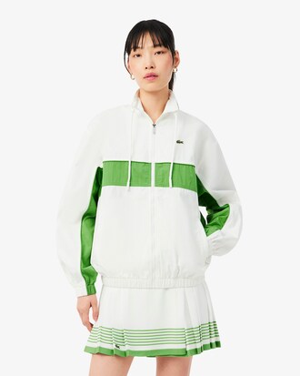 Veste zipp&eacute;e relaxed fit twill de coton