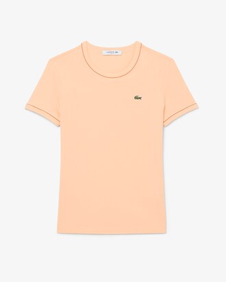 T-shirt jersey liser&eacute;s contrastants