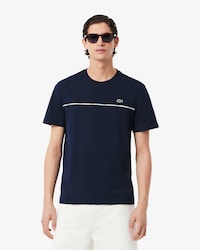 T-shirt jersey de coton liser&eacute; Lacoste