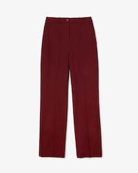 Pantalon large en sergé de coton stretch uni
