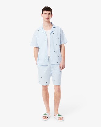 Short pyjama straight fit coton imprimé