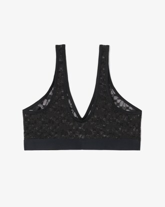Brassière en dentelle siglée