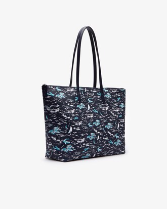 Grand sac cabas L.12.12 Concept imprimé hawaïen