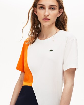 T-shirt col rond en piqué thermorégulateur color-block