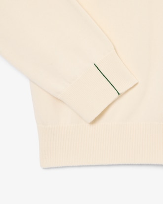 Pull coton uni col rond