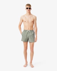 Short de bain court imprimé crocodile