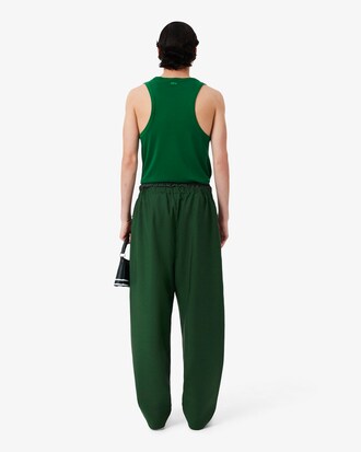 Pantalon bi-mati&egrave;re laine D&eacute;fil&eacute;