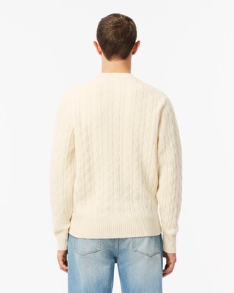 Pull torsad&eacute; en laine col rond