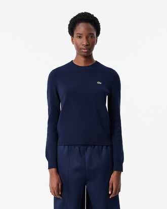 Pull col rond coton
