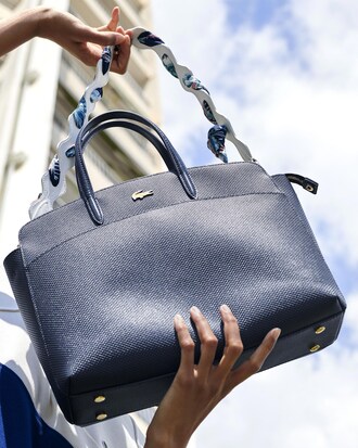 Sac cabas zippé Chantaco en cuir piqué avec poche