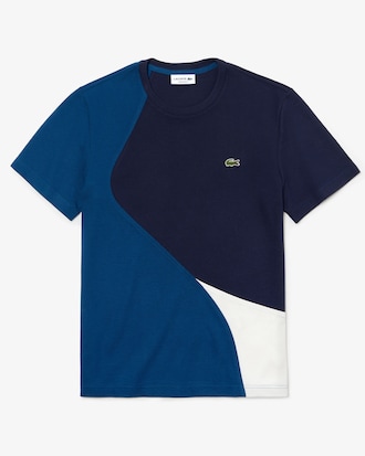 T-shirt col rond en piqué thermorégulateur color-block