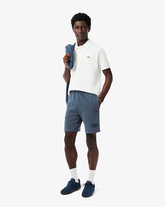 Short molleton de coton effet délavé
