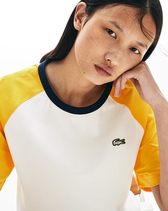 T-shirt col rond unisexe Lacoste LIVE en coton color-block