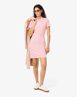 Robe polo slim fit en mini Piqu&eacute; stretch