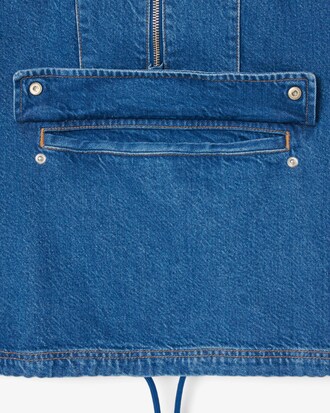 Vareuse à capuche oversize denim