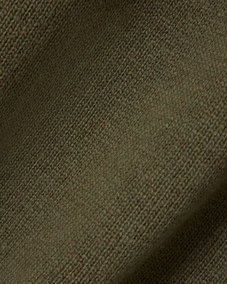 Pull zippé en laine cardée uni col montant