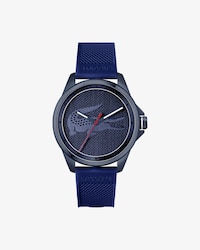 Montre homme 3 aiguilles Le Croc en silicone bleu Lacoste