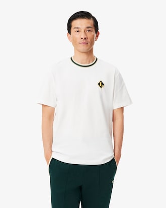 T-shirt fabriqu&eacute; en France rayures badge