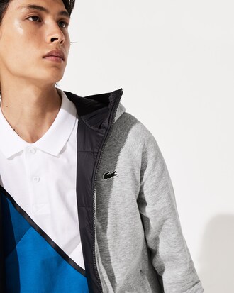 Blouson zipp&eacute; r&eacute;versible Lacoste SPORT bicolore &agrave; capuche
