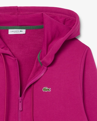 Sweatshirt zipp&eacute; &agrave; capuche molleton