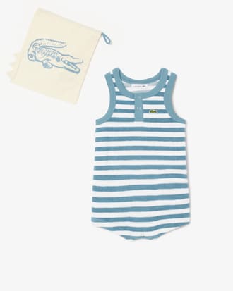 Combinaison bébé en éponge rayée