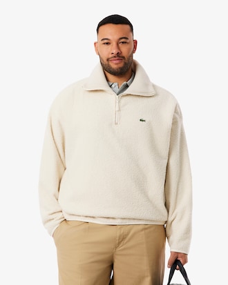 Sweatshirt polaire col montant zipp&eacute;