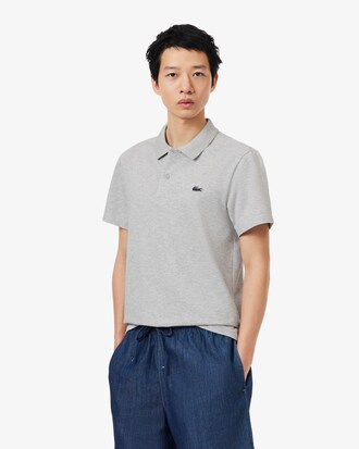 Polo regular fit en coton m&eacute;lang&eacute;