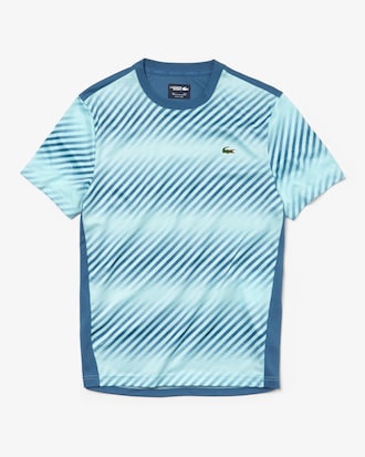 T-shirt col rond Tennis Lacoste SPORT ultra-dry à rayures dégradées