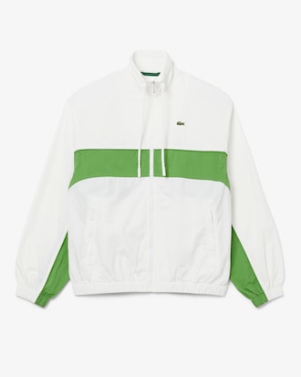 Veste zipp&eacute;e relaxed fit twill de coton