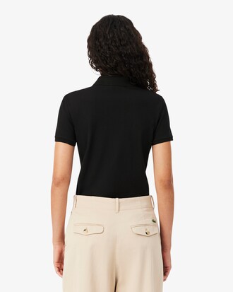 Polo L.12.D slim fit en mini piqu&eacute; stretch