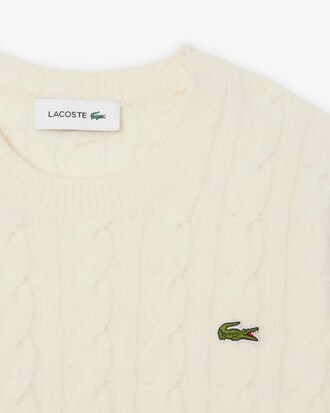 Pull col rond torsadé laine
